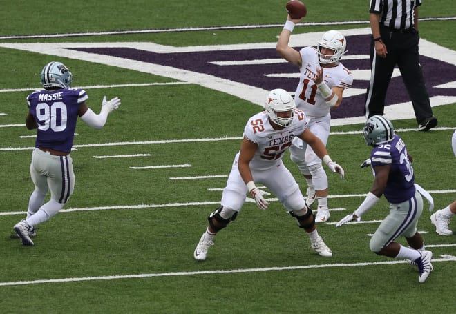 Texas quarterback Sam Ehlinger has two wins over Kansas State.