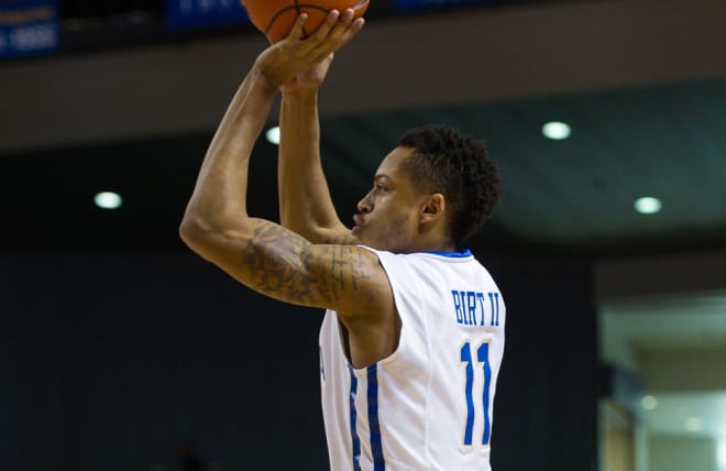 Pat Birt led Tulsa with 27 points in a win over Houston on Sunday
