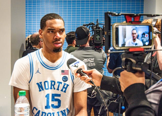 Five Tar Heels discuss their 85-79 win over N.C. State on Tuesday night that ended a seven-game losing streak.