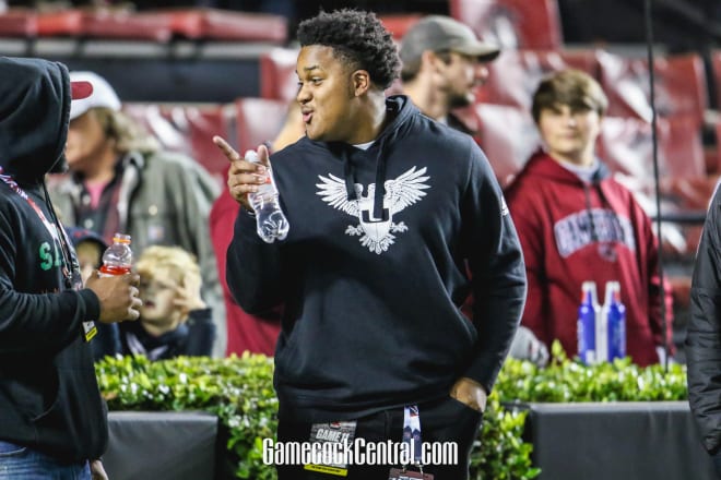 D'Andre Martin on the sidelines at the South Carolina vs. Auburn game.