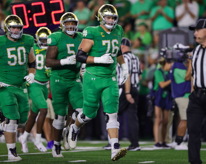 Notre Dame Joe Alt is the school's fifth O=lineman to be drafted in the first round in the last 11 NFL Draft cycles.