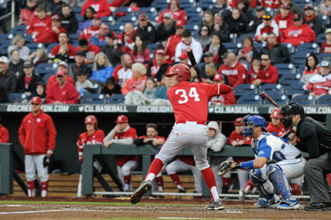 Colby Gomes went 2-for-4 on the day and hit the go-ahead RBI double to put the Huskers ahead 3-2