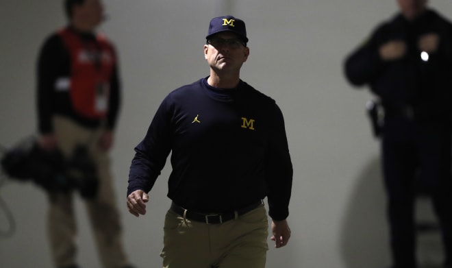 Michigan Wolverines football head coach Jim Harbaugh has won 49 games in six seasons (2020 was a shortened campaign) at U-M.