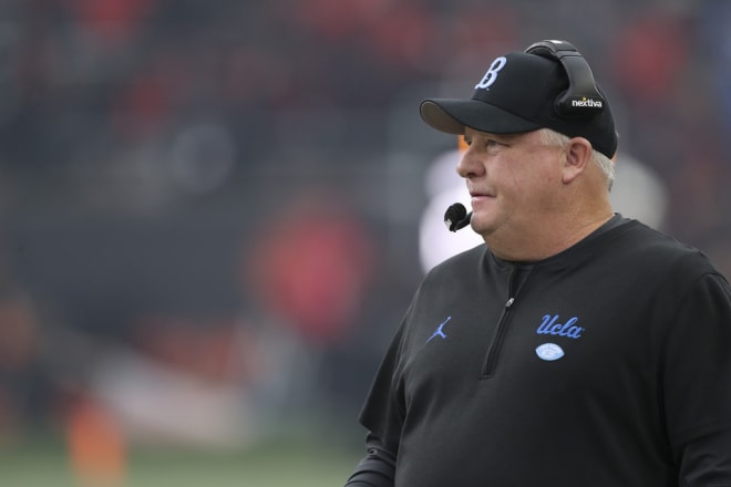 UCLA head coach Chip Kelly posted a 35-34 record through six seasons in Westwood. He has reportedly accepted an offensive coordinator position at Ohio State.