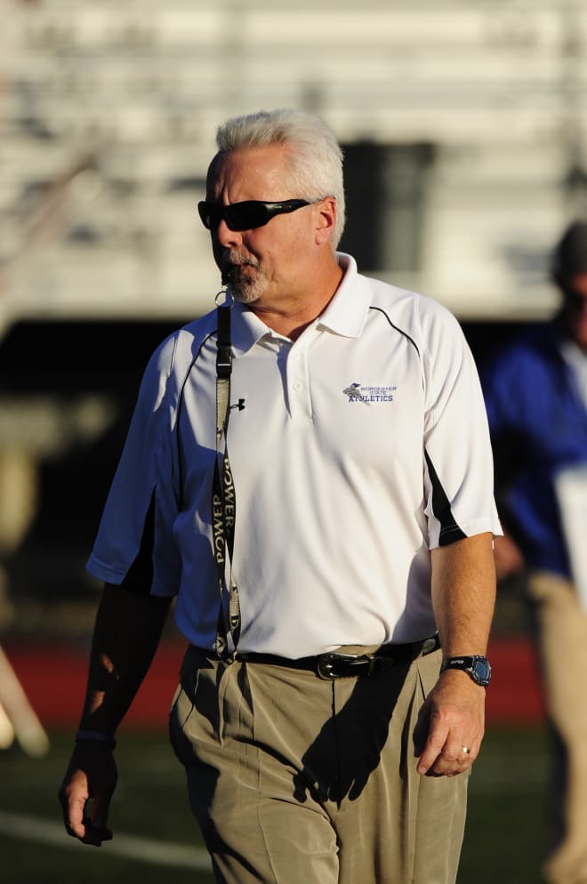 Worcester State head coach Brien Cullen was at the helm from 1983-2019, including all three seasons FSU QBs coach Tony Tokarz played for the Lancers.