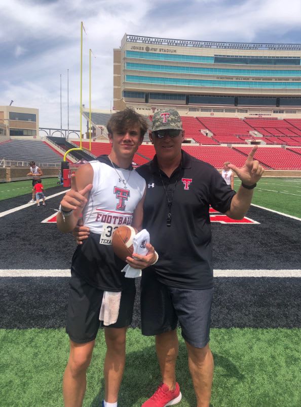 2022 QB Hut Graham with defensive coordinator Keith Patterson