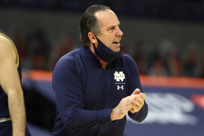 Notre Dame Fighting Irish men’s basketball head coach Mike Brey