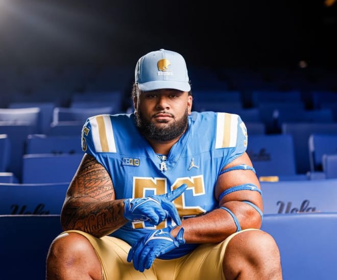 Former UNLV offensive lineman Alani Makihele on his official visit to UCLA this past weekend. Makihele announced Monday he is committed to the Bruins.