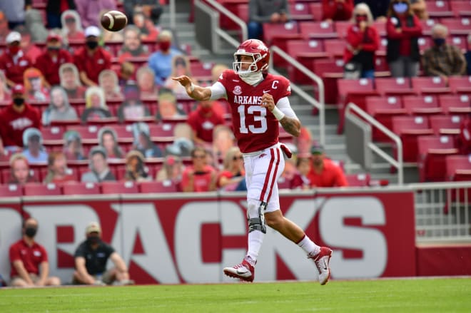 Feleipe Franks played every snap in Arkansas' win over Ole Miss.