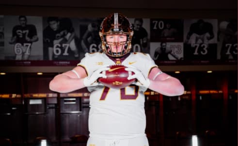 New Gophers commitment Reese Tripp during his Jr. Day visit on Sunday