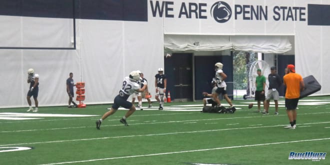 Penn State Nittany Lions football true freshman receiver Liam Clifford at practice on August 18.