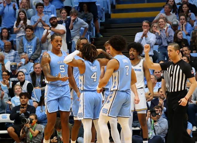 After going 2-1 last week in The Bahamas, North Carolina fell three spots to No. 17 in this week's AP Top 25.