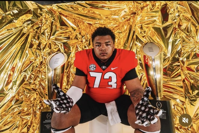 Rivals250 offensive lineman Nick Brooks. Photo via Brooks' Instagram.