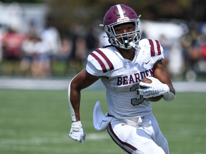Bearden's Jaheim Merriweather (3) on a run play during the high school football game against West in in Knoxville, Tenn. on Saturday, August 19, 2023.