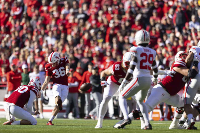 Nebraska placekicker Chase Contreraz