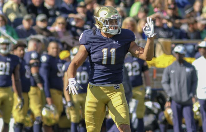 Notre Dame senior safety Alohi Gilman has been named to the watch list for the Jim Thorpe Award.