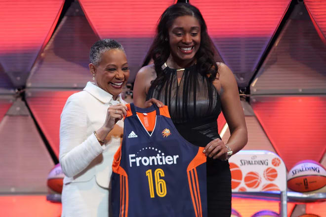Tuck on WNBA Draft night in 2016.
