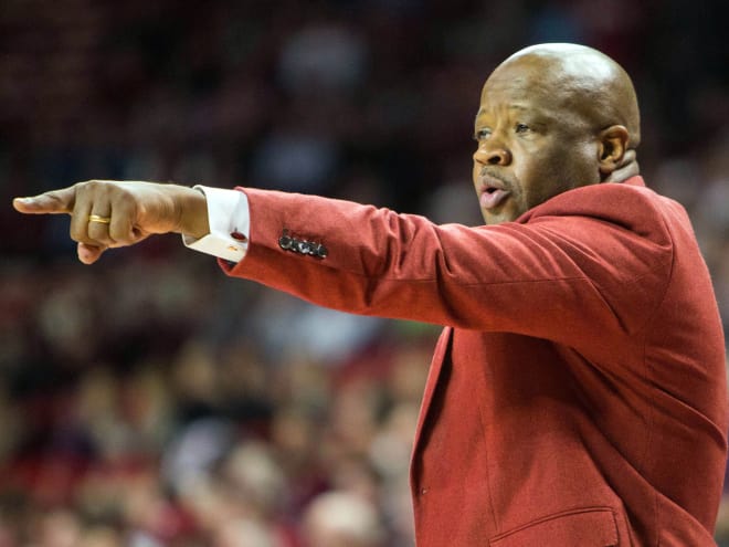 Arkansas head coach Mike Anderson looks to lock up the state's top talent.