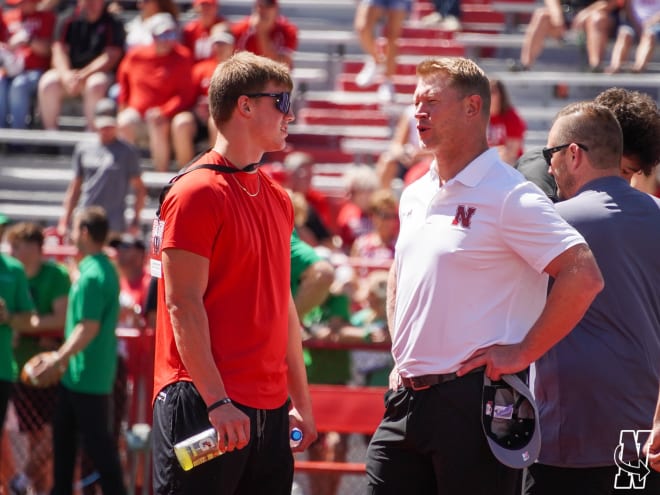 Christian Jones and Scott Frost (Greg Smith/Inside Nebraska)