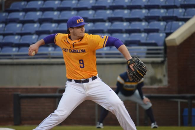 Charlotte junior right hander Kirk Morgan picked up the ECU victory over the Aggies on Tuesday.