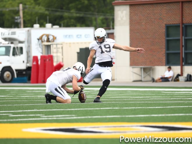 Senior Tucker McCann appears likely to serve as both the kicker and punter for Missouri this season.