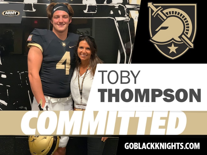 Thompson with his mom during his recent unofficial visit to Army West Point