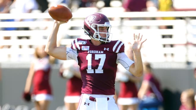 Patriot League offensive player of the year QB Tim DeMorat. 