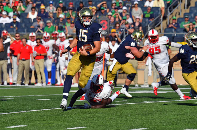 Jurkovec appeared in six games for Notre Dame in 2019.