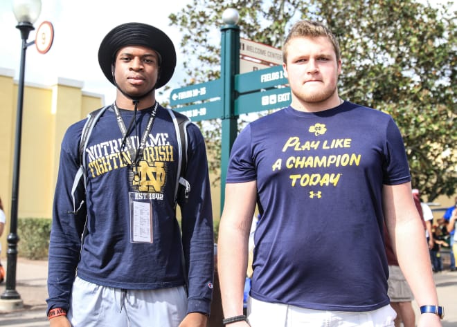 Gibbons (right) is one of five commits in the next recruiting cycle for Notre Dame.
