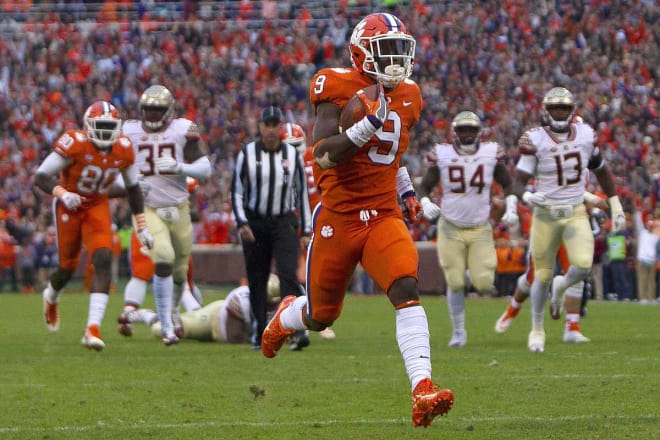 Travis Etienne (9) rushed for only 36 yards last time he faced Ohio State