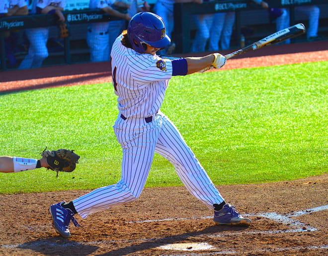 Zach Agnos' double in the second inning got ECU out front early and the Pirates never looked back.