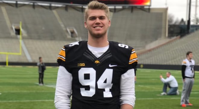 In-state defensive end John Waggoner remains Iowa's top target in the Class of 2018.