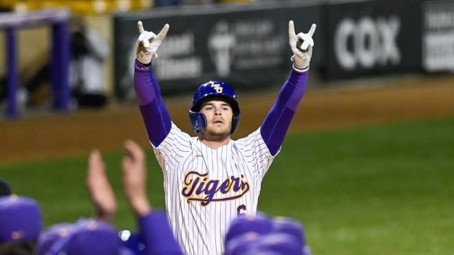 LSU right fielder Brayden Jobert had nine RBI in the Tigers' win at Vanderbilt on Saturday to a complete a first-ever LSU road sweep in Nashville.