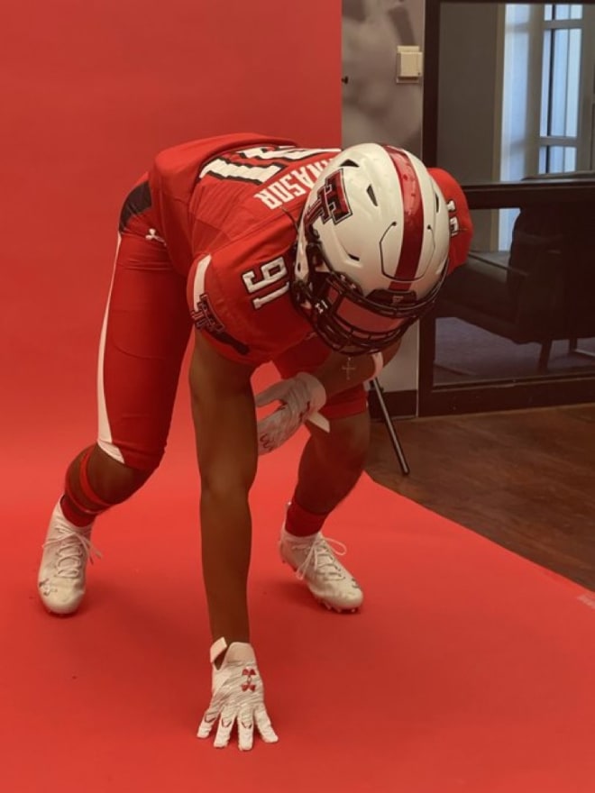 Loghan Thomas while on his unofficial visit at Texas Tech