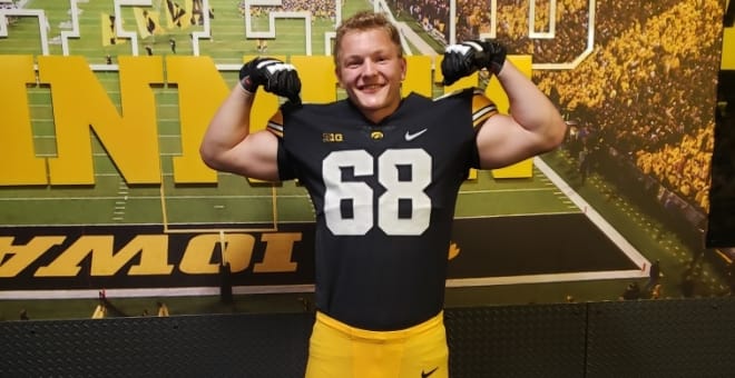 Class of 2022 commit Aaron Graves enjoyed his visit to the Hawkeye Tailgater on Sunday.