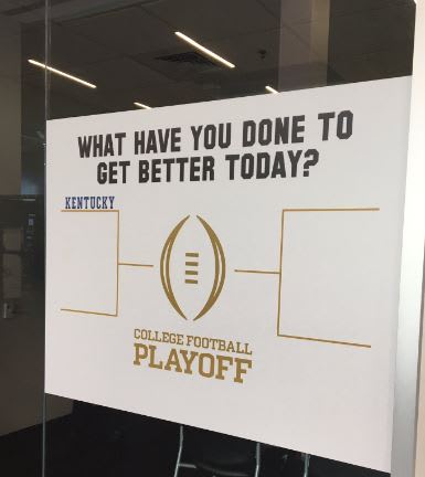 UK's strength coaches won't apologize for the poster above (Photo: @ESPN_ReceDavis)