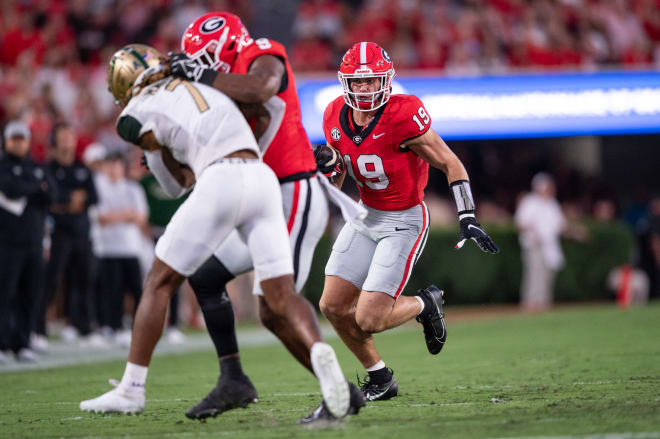 Brock Bowers addressed the media Monday.