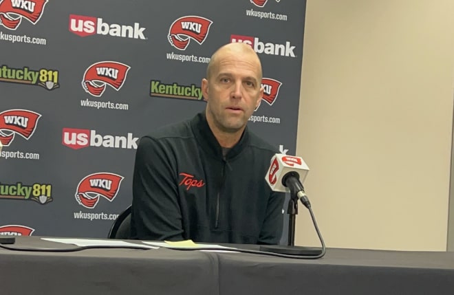 WKU head coach Steve Lutz previewing Sam Houston State during his weekly media availability.