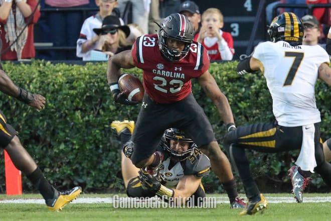 Rico Dowdle ran for 149 yards and a touchdown on 27 carries Saturday against Missouri.