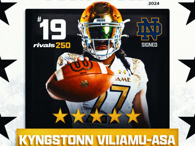 Linebacker Kyngstonn Viliamu-Asa is Notre Dame's first five-star signee since offensive tackle Blake Fisher.