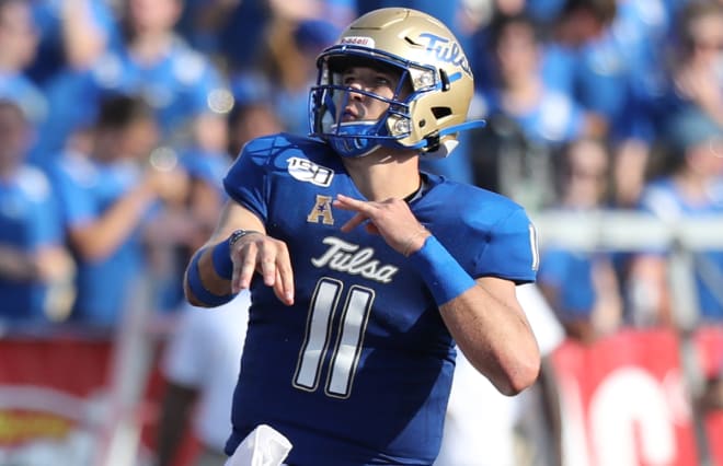Tulsa QB Zach Smith passed for 354 yards and two touchdowns against Wyoming.