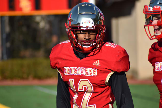 Oradell (N.J.) Bergen Catholic defensive back and Notre Dame Fighting Irish football recruiting target Jayden Bellamy