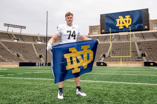 2025 OT commit Will Black, pictured above, has been upgraded to a four-star per Rivals. Black became Notre Dame's first offensive line commit in the 2025 recruiting class last December.