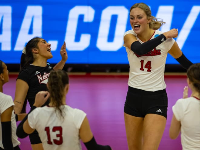 Nebraska volleyball stars Ally Batenhorst (right), Lexi Rodriguez (left) and the Huskers are in the Sweet 16 again.