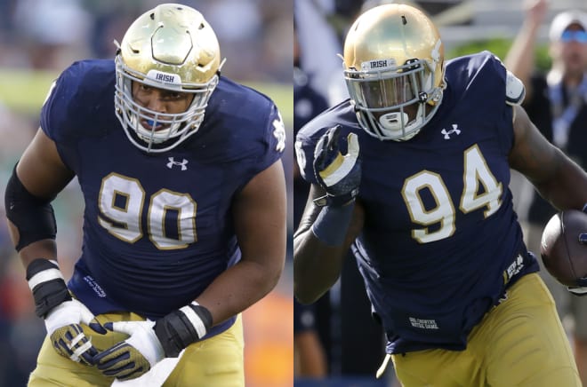 Isaac Rochell (left) and Jarron Jones are projected as mid-to-late selections.