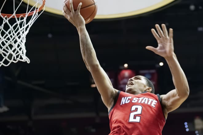 NC State Wolfpack basketball guard Shakeel Moore.
