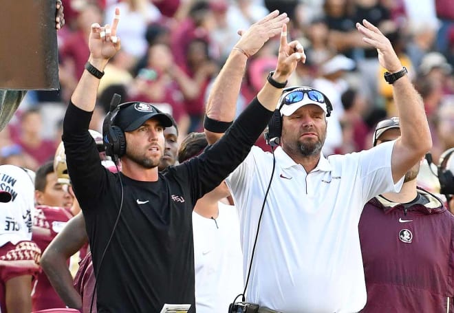 For the first time this season, offensive coordinator Kendal Briles (left) had complete control over Florida State's offense.