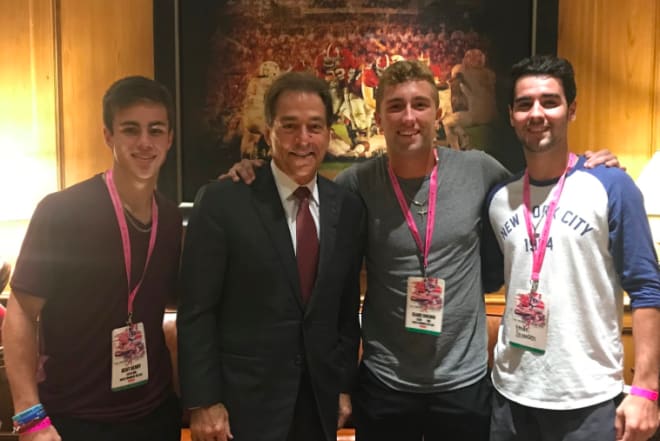 Bolden (in gray) with Coach Saban and friends.