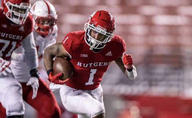 Rutgers Scarlet Knights football junior running back Isaih Pacheco’s 515 rushing yards ranked eighth in the Big Ten last season. 