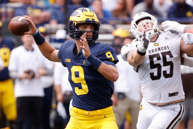 Michigan Wolverines football freshman quarterback J.J. McCarthy shined in his debut. 